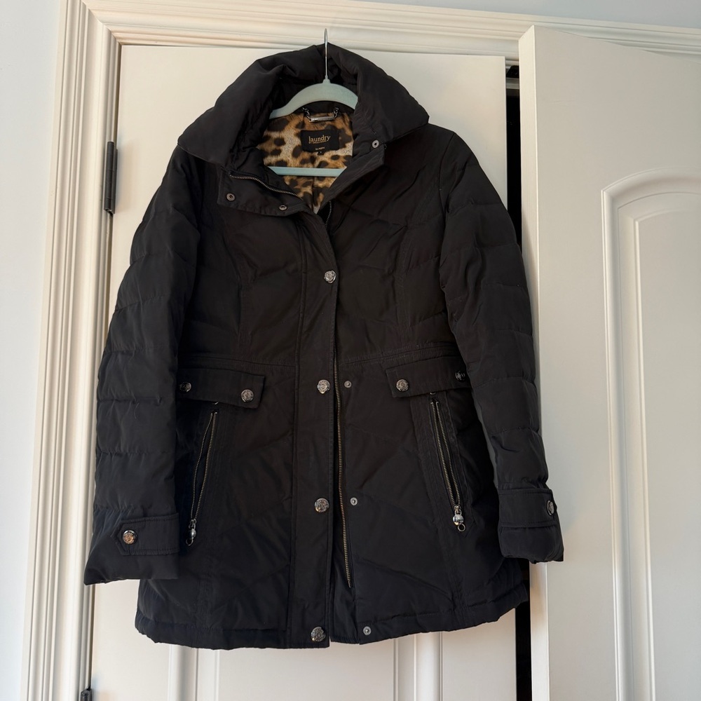 Black Puffer Jacket from Laundry by Shelli Segal